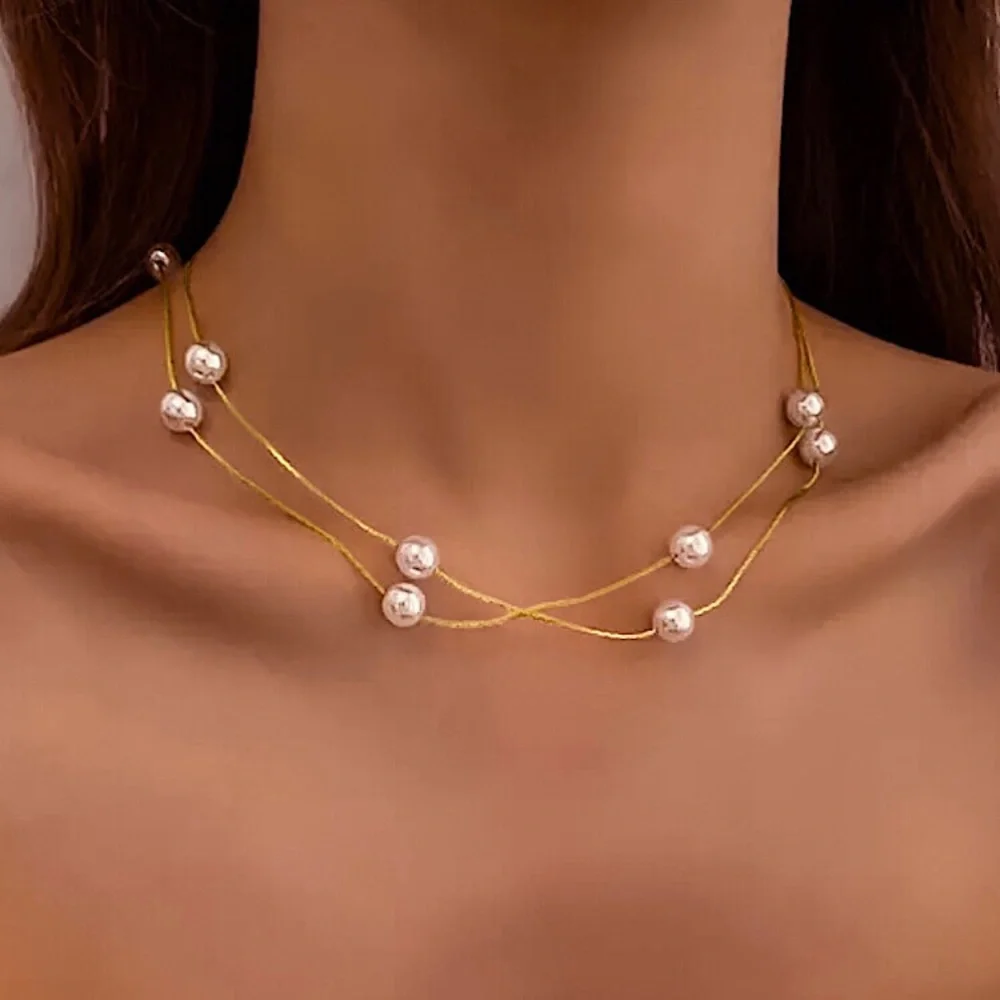 ⚜️𝟯𝟬%𝗢𝗙𝗙 𝗯𝘂𝗻𝗱𝗹𝗲𝘀 𝟯+⚜️ NEW White Pearl Beaded Necklace - Picture 3 of 11